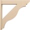 Ekena Millwork 8-in W x 46-in D x 46-in H Funston Slat Rough Cedar Woodgrain TimberThane Outlooker, Primed Tan OUTUR080X46X46FST24RCPR - alternate 5